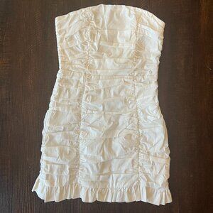 NWT Womens White Forever 21 Strapless Mini Dress size S
